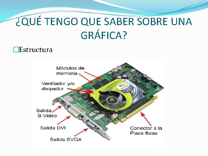 ¿QUÉ TENGO QUE SABER SOBRE UNA GRÁFICA? �Estructura 