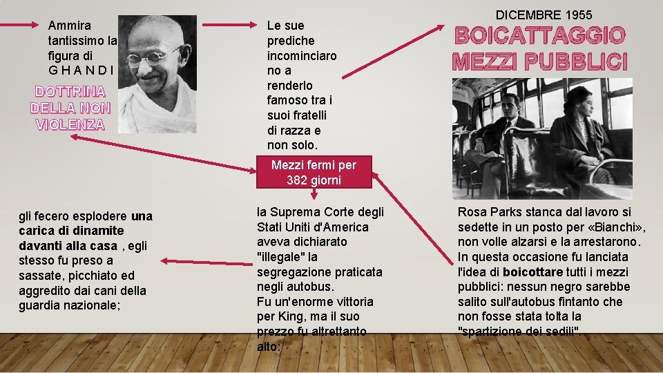 Ammira tantissimo la figura di GHANDI DOTTRINA DELLA NON VIOLENZA Le sue prediche incominciaro