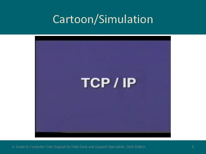 Cartoon/Simulation A Guide to Computer User Support for Help Desk and Support Specialists, Sixth Cartoon/Simulation A Guide to Computer User Support for Help Desk and Support Specialists, Sixth