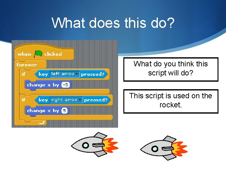 What does this do? What do you think this script will do? This script