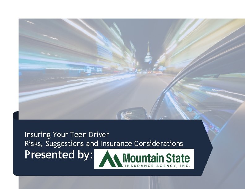 Insuring Your Teen Driver Risks Suggestions and Insurance