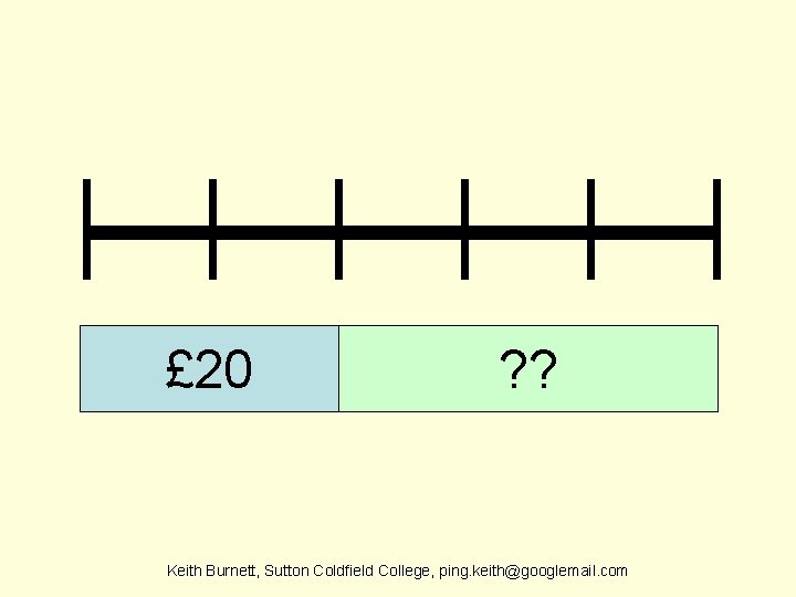 £ 20 ? ? Keith Burnett, Sutton Coldfield College, ping. keith@googlemail. com 