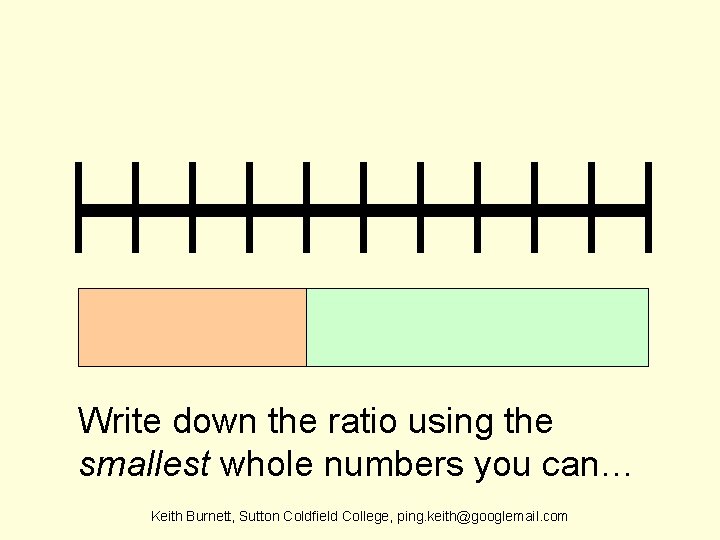 Write down the ratio using the smallest whole numbers you can… Keith Burnett, Sutton