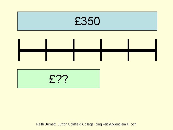£ 350 £? ? Keith Burnett, Sutton Coldfield College, ping. keith@googlemail. com 