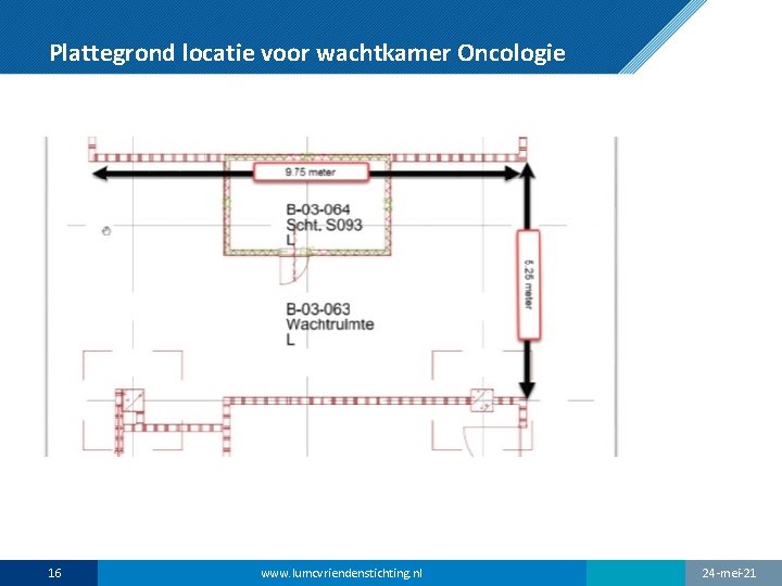 Plattegrond locatie voor wachtkamer Oncologie 16 www. lumcvriendenstichting. nl 24 -mei-21 