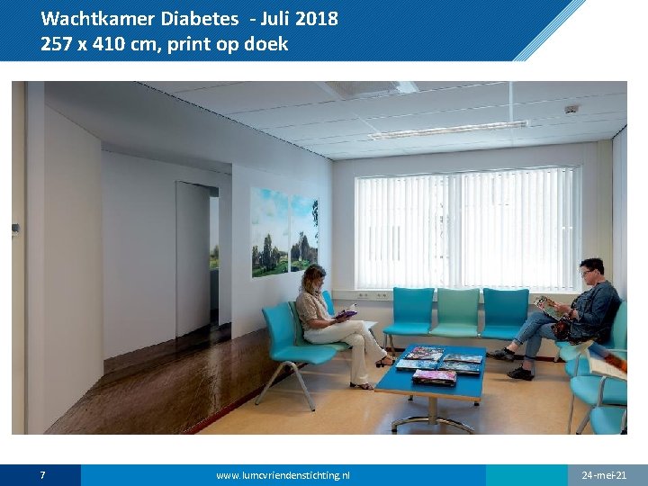 Wachtkamer Diabetes - Juli 2018 257 x 410 cm, print op doek 7 www.