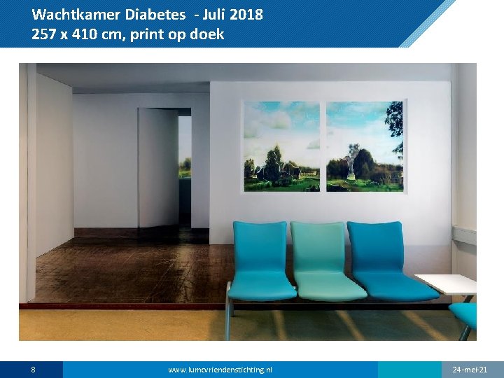 Wachtkamer Diabetes - Juli 2018 257 x 410 cm, print op doek 8 www.