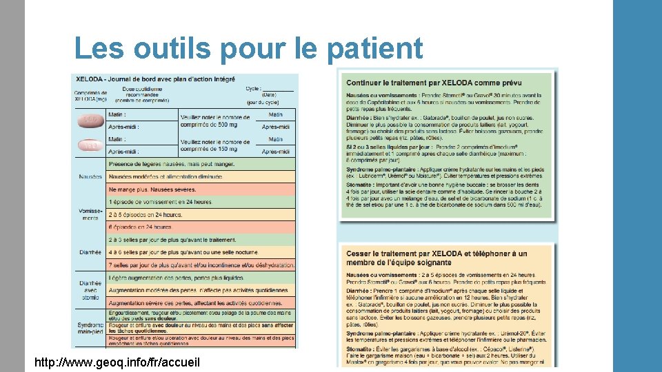 Les outils pour le patient http: //www. geoq. info/fr/accueil 