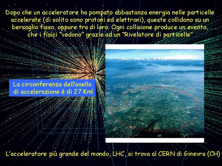 Dopo che un acceleratore ha pompato abbastanza energia nelle particelle accelerate (di solito sono