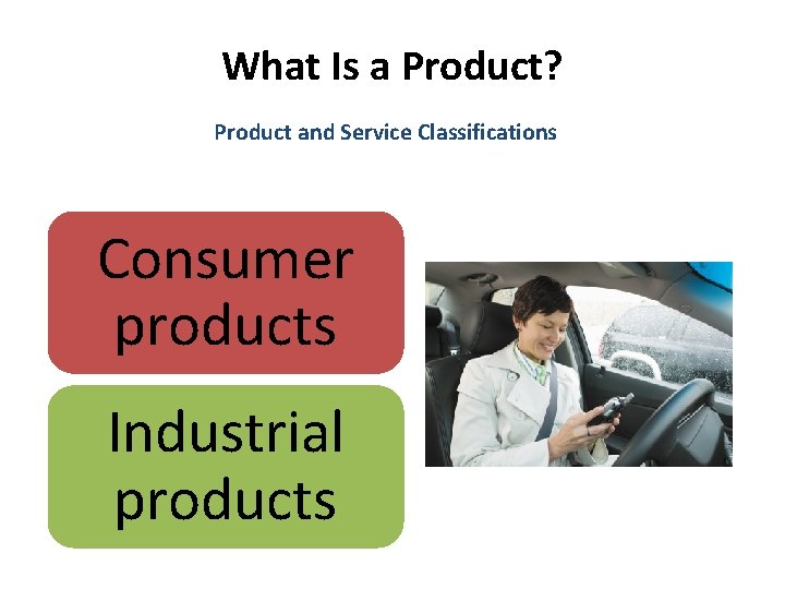 What Is a Product? Product and Service Classifications Consumer products Industrial products 