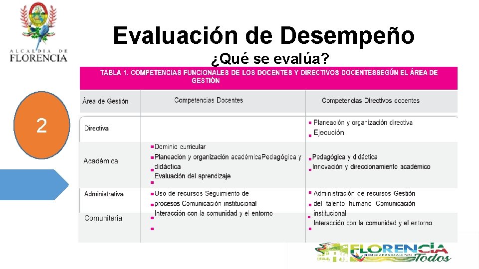 Evaluación de Desempeño ¿Qué se evalúa? Competencias Funcionales - 8 2 