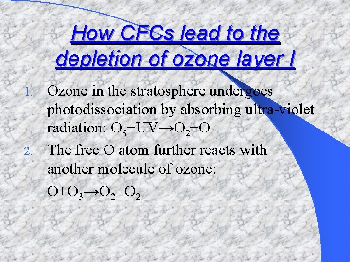 How CFCs lead to the depletion of ozone layer I Ozone in the stratosphere