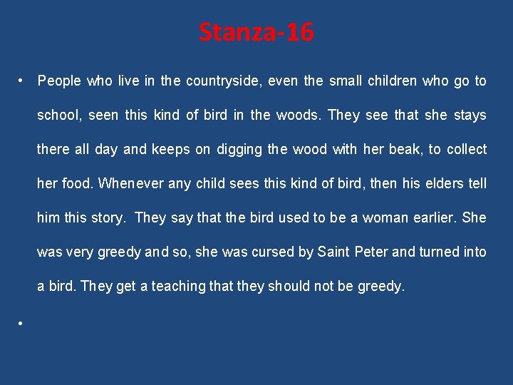 Stanza-16 • People who live in the countryside, even the small children who go