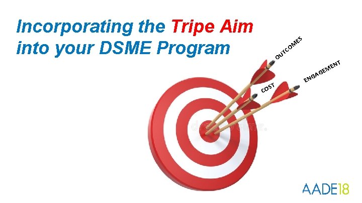 Incorporating the Tripe Aim into your DSME Program ES OU OM C T AG