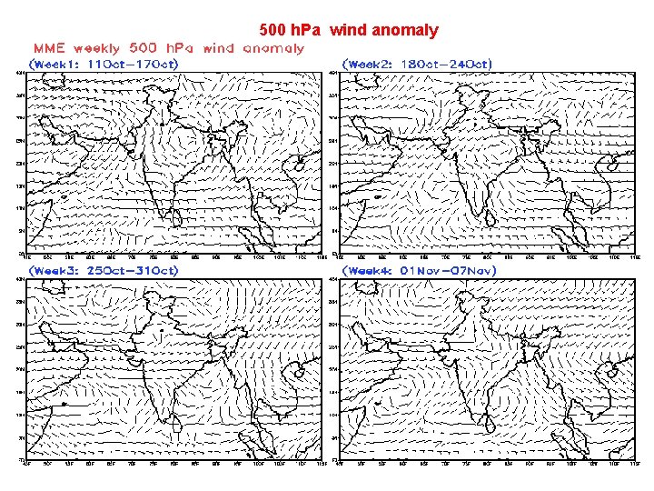 500 h. Pa wind anomaly 