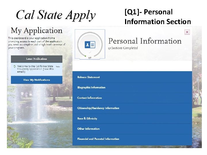 Cal State Apply [Q 1]- Personal Information Section 
