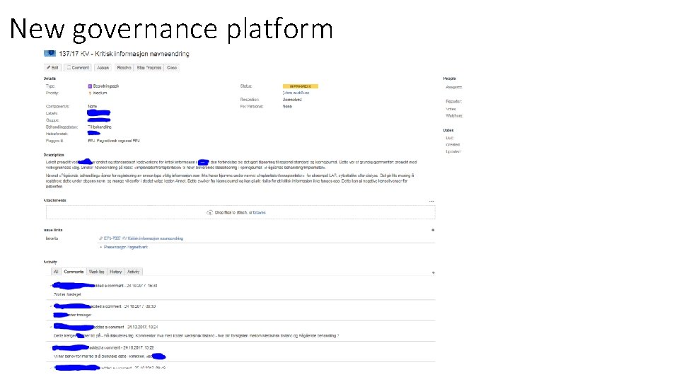 New governance platform 