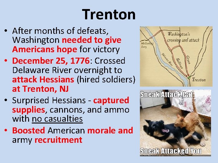 Trenton • After months of defeats, Washington needed to give Americans hope for victory
