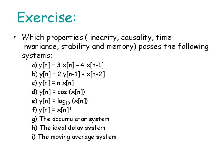 Lecture 3 Discrete Time Systems Representation Of Discretetime