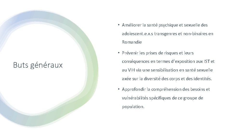  • Améliorer la santé psychique et sexuelle des adolescent. e. x. s transgenres