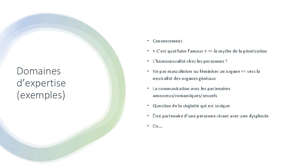  • Consentement • « C’est quoi faire l’amour » => le mythe de