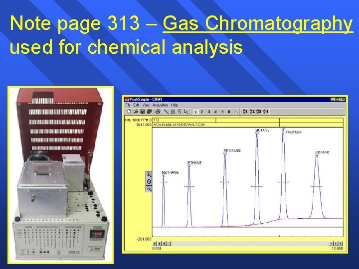 Note page 313 – Gas Chromatography used for chemical analysis 64 