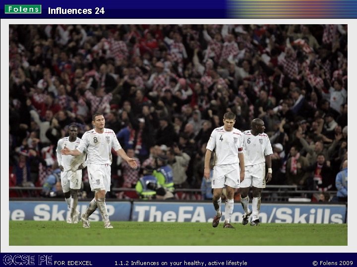 Influences 24 FOR EDEXCEL 1. 1. 2 Influences on your healthy, active lifestyle ©