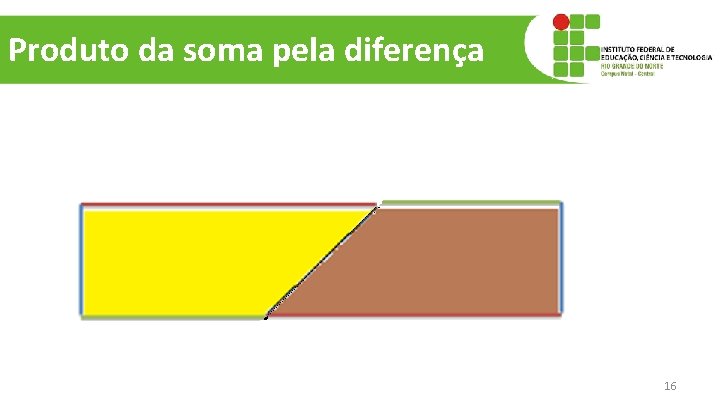 Produto da soma pela diferença 16 