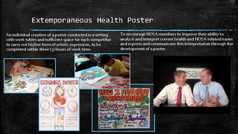 Extemporaneous Health Poster An individual creation of a poster conducted in a setting with