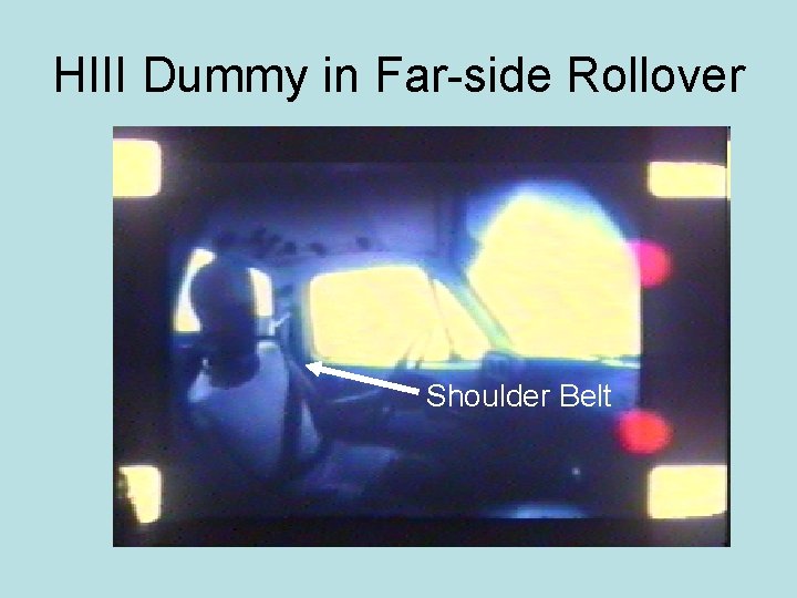 HIII Dummy in Far-side Rollover Shoulder Belt 