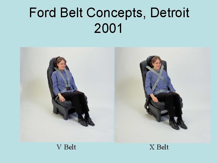 Ford Belt Concepts, Detroit 2001 V Belt X Belt 