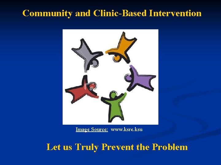 Community and Clinic-Based Intervention Image Source: www. ksre. ksu Let us Truly Prevent the Community and Clinic-Based Intervention Image Source: www. ksre. ksu Let us Truly Prevent the