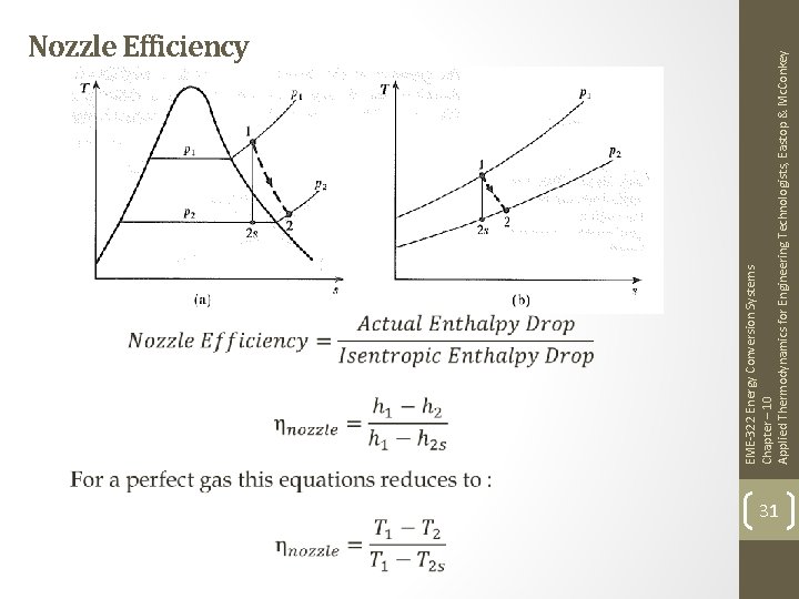 EME-322 Energy Conversion Systems Chapter – 10 Applied Thermodynamics for Engineering Technologists, Eastop &