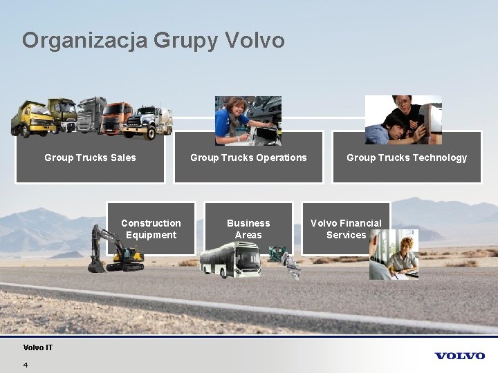 Organizacja Grupy Volvo Group Trucks Sales Construction Equipment Volvo IT 4 Group Trucks Operations
