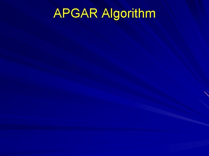 APGAR Algorithm 