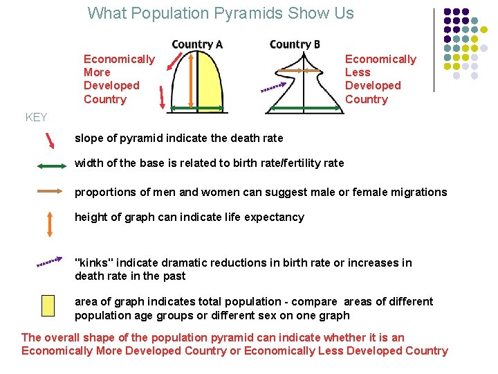 What Population Pyramids Show Us Economically More Developed Country Economically Less Developed Country KEY What Population Pyramids Show Us Economically More Developed Country Economically Less Developed Country KEY