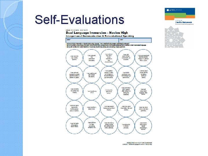 Self-Evaluations 