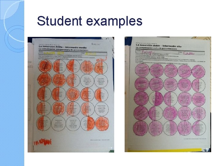 Student examples 