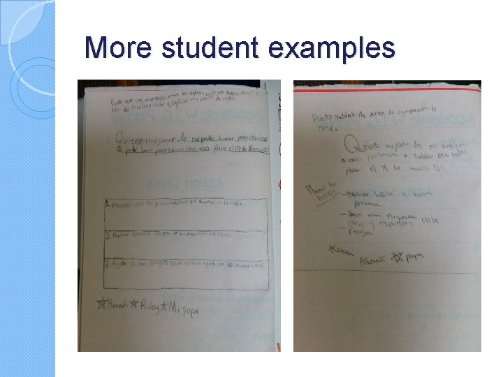 More student examples 