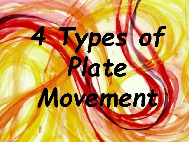 4 Types of Plate Movement 