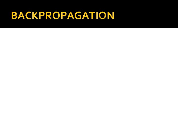 BACKPROPAGATION 