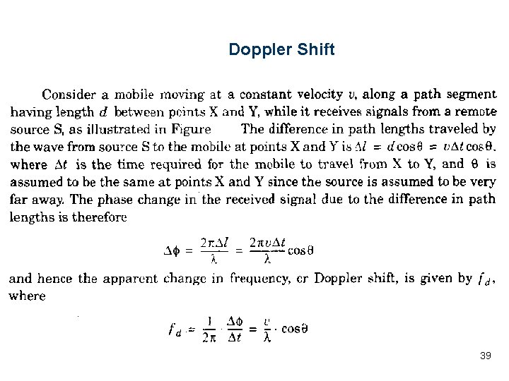 Doppler Shift 39 Doppler Shift 39