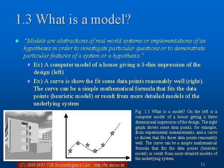 1. 3 What is a model? l “Models are abstractions of real world systems