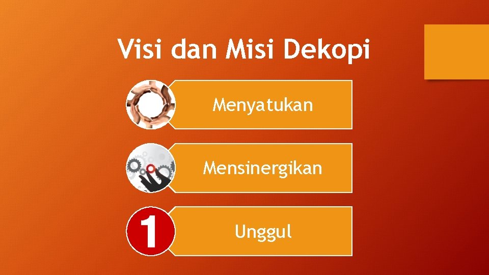 Visi dan Misi Dekopi Menyatukan Mensinergikan Unggul 