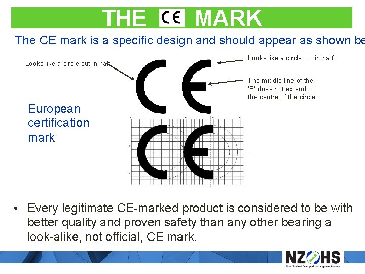 THE MARK The CE mark is a specific design and should appear as shown