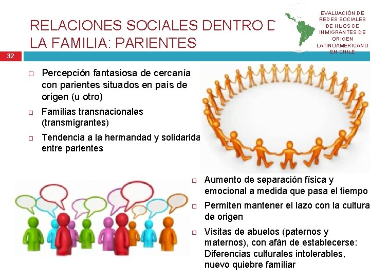 RELACIONES SOCIALES DENTRO DE LA FAMILIA: PARIENTES 32 EVALUACIÓN DE REDES SOCIALES DE HIJOS
