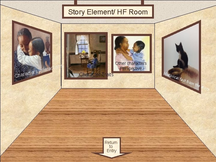 Story Element/ HF Room 2 6 Chara c ctions a r e t ters