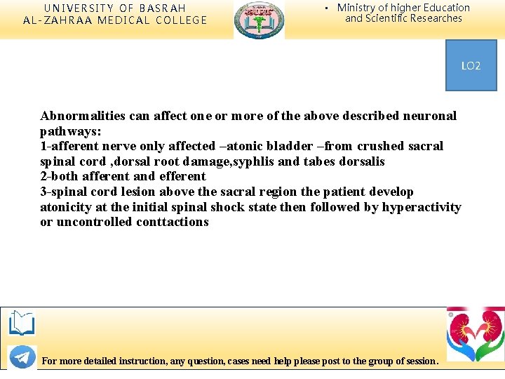 UNIVERSITY OF BASRAH AL-ZAHRAA MEDICAL COLLEGE • Ministry of higher Education and Scientific Researches