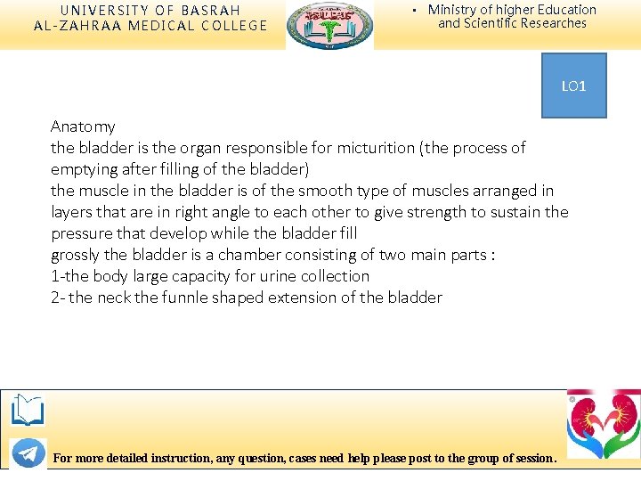 UNIVERSITY OF BASRAH AL-ZAHRAA MEDICAL COLLEGE • Ministry of higher Education and Scientific Researches