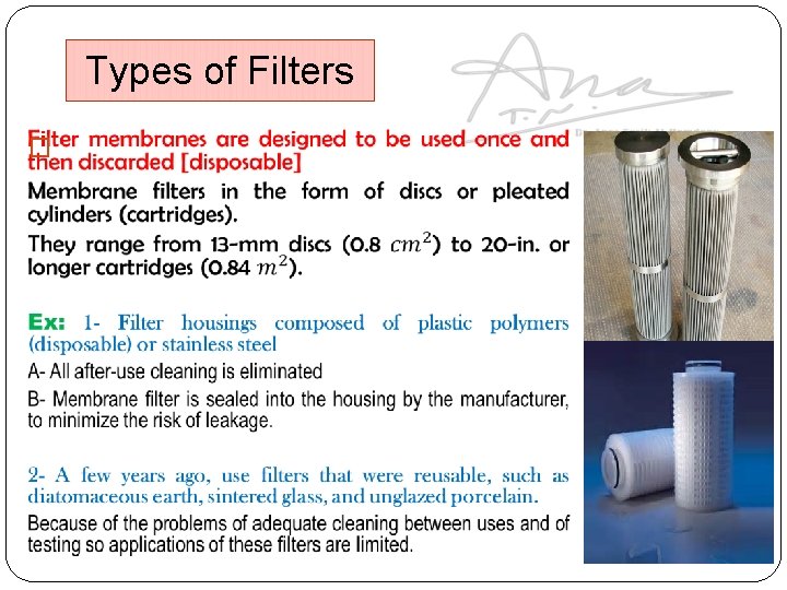 Types of Filters � 